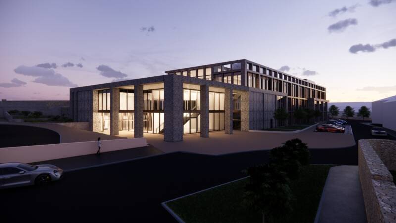 Civic Hub Night Time View