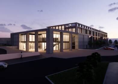 Civic Hub Night Time View