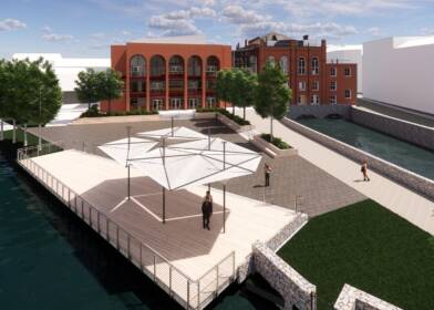 Newry TC Aerial view from South Developed Design